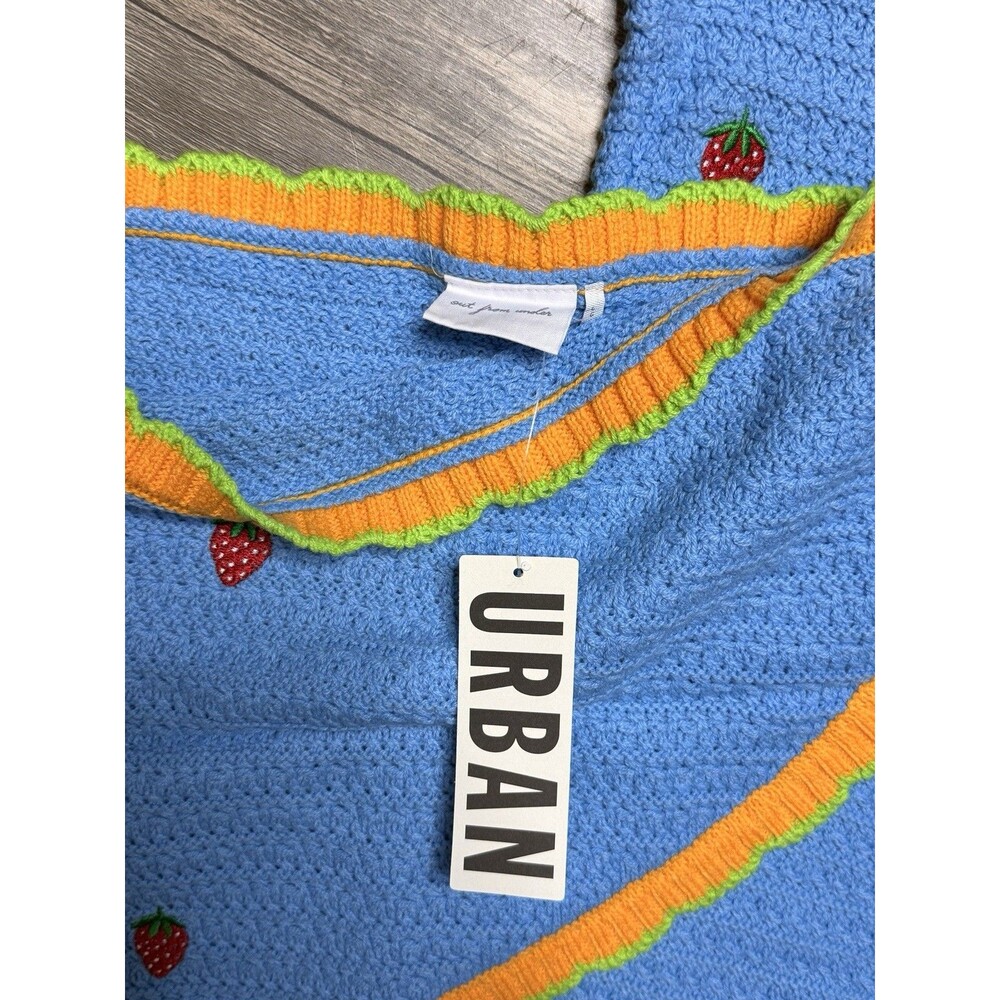 Urban Outfitters Out From Under Strawberry Knit Crop Top Pants Set L - Picture 5 of 11